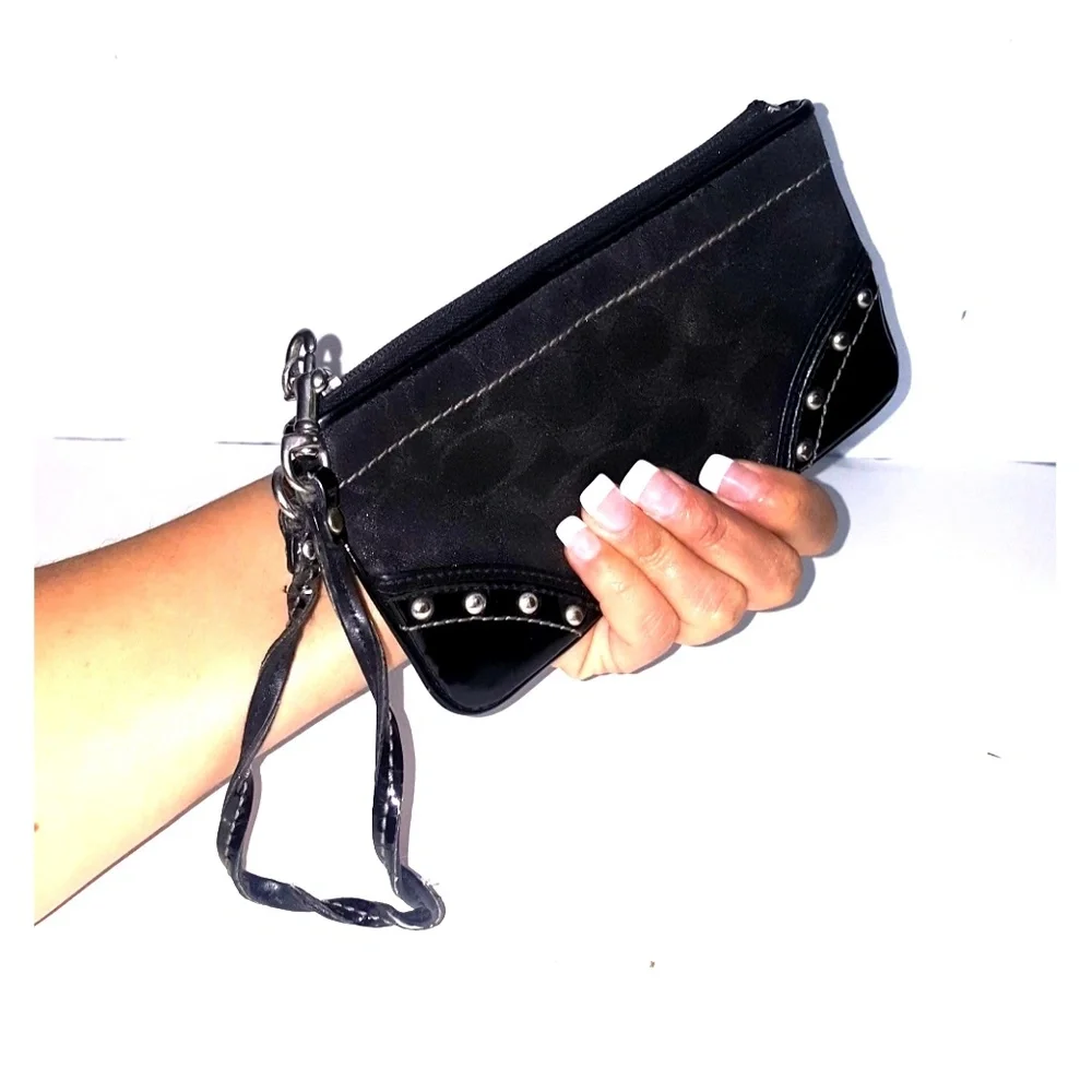 SALE Authentic vintage Coach‎ wristlet with studds